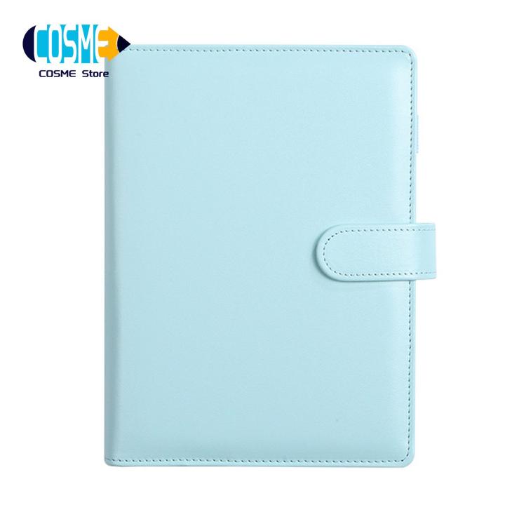 Macaron Color Leather Notebook Macaron Color Faux Leather Notebook with Zipper Bag Card Slots Stylish Daily Journal for Versatile Pen