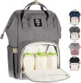 Baby Diaper Bag for Mothers for Travel Backpack- GREY. 