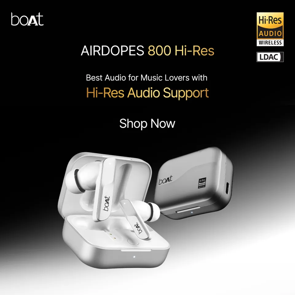boAt AIRDOPES 800 Hi-DEF Premium Wireless Earbuds 40 Hours