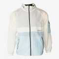 White/Sky Blue Color Side Zipper Pockets Design Wind Cheater For Men. 