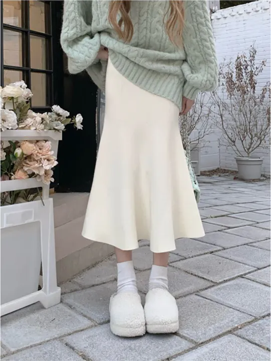 2023%20autumn%20and%20winter%20new%20mermaid%20skirt%20small%20design%20sense%20thin%20and%20slender%20high-waisted%20knitted%20hip%20skirt%20women%20-%20Image%203