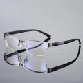 Anti Blue Reading Glasses Men Half-frame Glasses Business Style Male Eyeglasses For Old People Glasses With Grade +100~+400. 