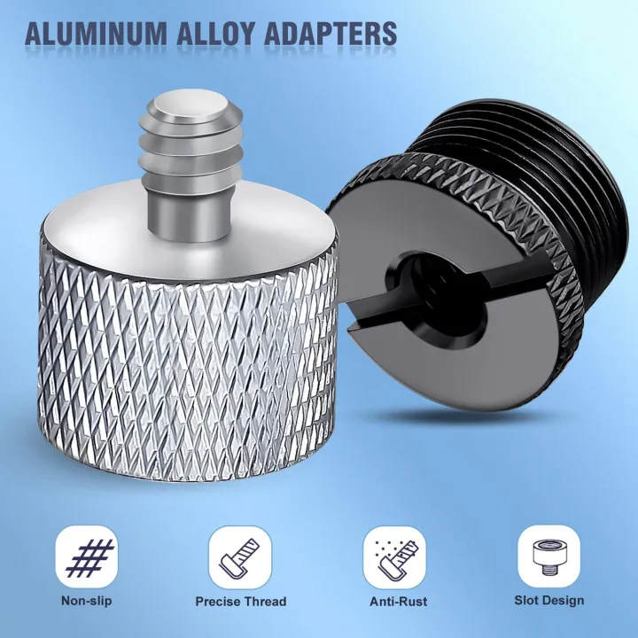 8%20Pack%20Mic%20Stand%20Adapter%20Mic%20Boom%20Stand%20Adapter%20Set%20Kit%205/8%20Female%20to%203/8%20Male,%203/8%20Female%20to%205/8%20Male,%20for%20Microphone%20Stand%20Boom%20Arm%20Camera%20Tripod%20-%20Image%203