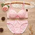 WENYAN teenage underwear young teens in lingerie young girls bras and panties sets kids bra small size 12/14/15 year old clothing child. 