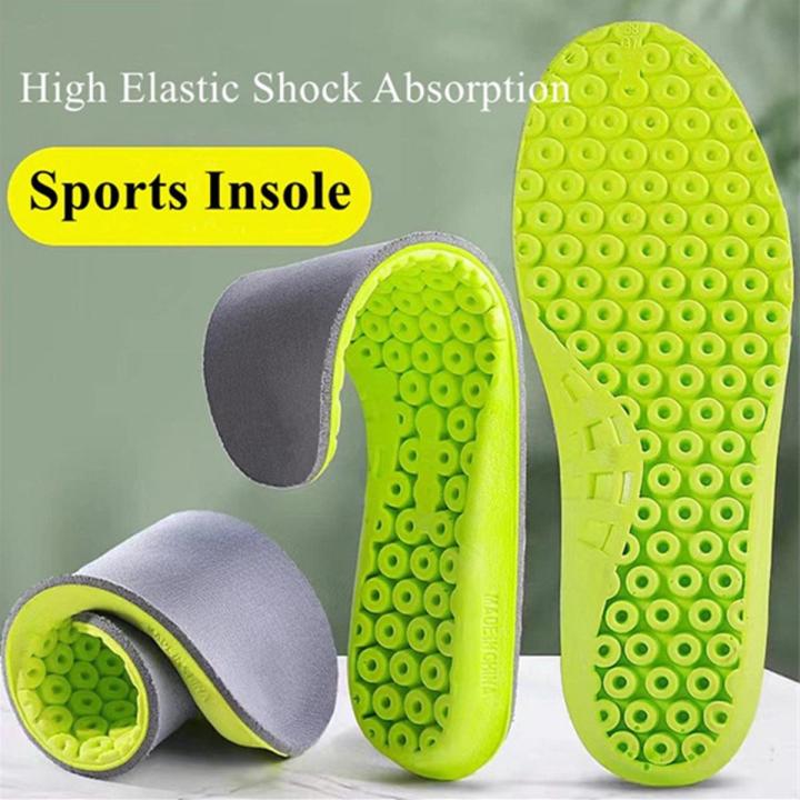 1Pair Sports Insoles Cuttable High Elastic Soft Breathable Shock Absorption Sneakers Shoe Pads