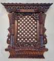 Wooden Carved TikiJhya/Ankhijhyal/Size 24 Inch By 23 Inch-(Home/Office Decor/Handicraft). 