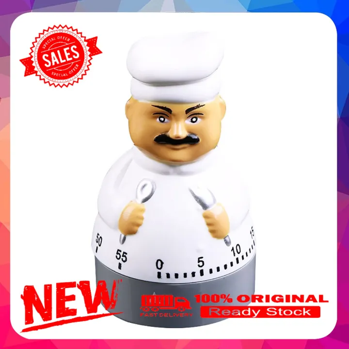 Chef Design Kitchen Electronic Mechanical Countdown Timer Stopwatch ...