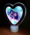Heart Shape Magic Mirror And Photo Frame 2 in 1 With RGB Multicolor led light. 