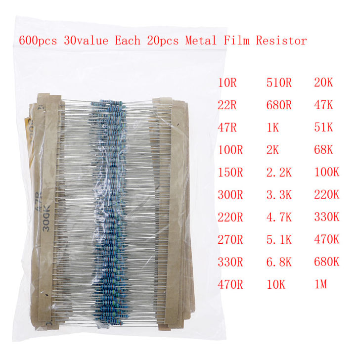 7%20Value%20DIY%20Components%20Big%20Kit%203/5MM%20LED%20Diodes%20and%20Triodes%20Ceramics%20Electrolytic%20Ceramics%20Capacitors%20Metal%20Film%20Resistors%20-%20Image%203