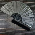 Gifts DIY Black Silk Folding Fan Dance Props Painting Chinese Style Folded Fan Home Ornament Desktop Embellishment Hand Held Fan. 