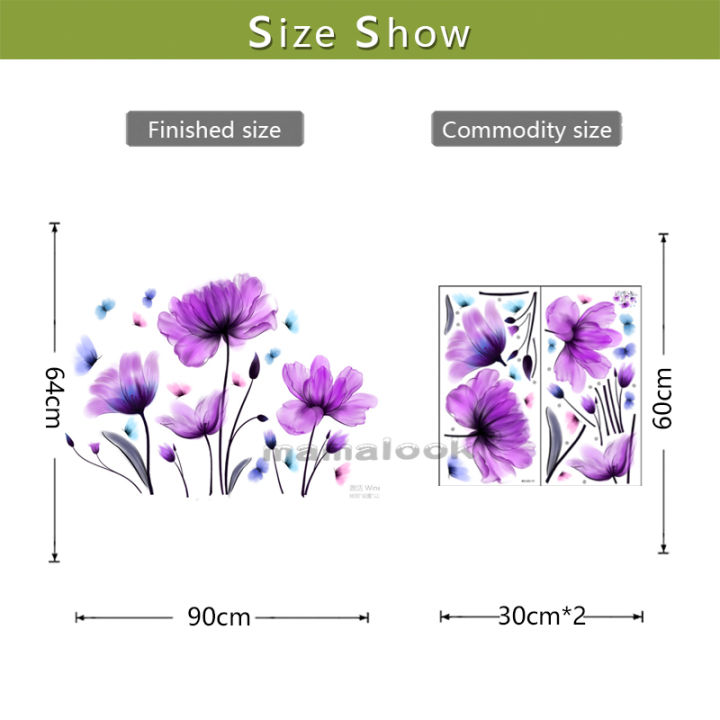 Wall%20Stickers%20Purple%20Flowers%20Home%20Room%20Decoration%20Bedroom%20Living%20Room%20Adhesive%20Bathroom%20Wall%20Furniture%20Door%20House%20Interior%20Decor%20-%20Image%207