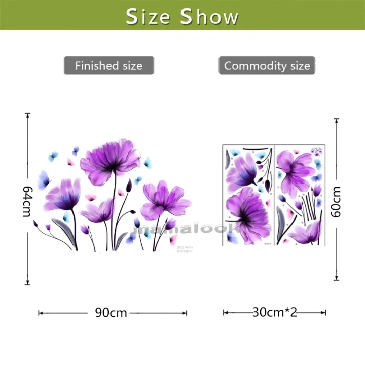 Wall%20Stickers%20Purple%20Flowers%20Home%20Room%20Decoration%20Bedroom%20Living%20Room%20Adhesive%20Bathroom%20Wall%20Furniture%20Door%20House%20Interior%20Decor%20-%20Image%207
