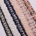 1 yard DIY Craft Gold Sewing Supplies Costume Dress Handmade Pearl Beaded Lace Trim Ribbon Fabric. 