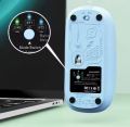M233 Tri Mode Bluetooth And 2.4G Rechargeable Transparent Wireless Mouse. 