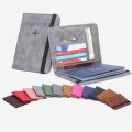 Passport Case with RFID Blocking, PU Leather Travel Document Holder for Men & Women Travel Accessories [Multicolor]. 