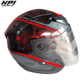 KPI Half Face Single Visor Helmet. 