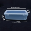 Portable Rectangle Nail Polish Storage Box Transparent Plastic Nail Wear Storage Container Large Capacity Nail Art Organizer Nail Technician. 
