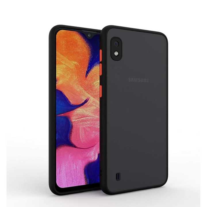 Samsung Galaxy A10 Camera Protection Smoke Transparent Shockproof Phone Back Cover Case