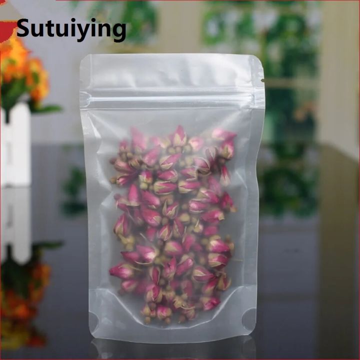 Sutuiying%20transparent%20bag%20100pcs%20Frosted%20Plastic%20Transparent%20Bags%20Stand%20Up%20Zip%20Lock%20Pouches%20Food%20Packaging%20Bag%20for%20Bean%20Grains%20Tea%20Storage%20with%20Tear%20Notch%20-%20Image%204