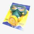 Filter Dust Mask, Gas Mask, Plastic Respirator With Goggle For Industrial Safety. 
