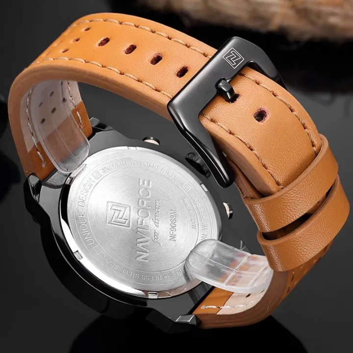 NAVIFORCE%20%20Nf9068%20Chronograph%20Date/Day%20Genuine%20Leather%20Strap%20Edition%20Quartz%20Sport%20Watch%20Relogio%20Masculino%20For%20Men%20-%20Image%205