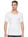 Amul Comfy White RNS Half Sleeve Vest For Men. 