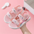 Summer Rainbow Children's cute slippers cute princess soft bottom children's shoes simple rainbow Velcro sandals. 