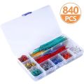 840Pcs Durable 2-125 mm Breadboard Jumper Wire Kits 14 Lengths Assorted Pure Copper Jumper Wire Cables Assortment Solderless Breadboard Wires Arduino or Raspberry Pi. 
