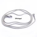 Difutagui 0.9/1.2/1.5/2/2.4mm Stainless Steel Square Snake Chain Special Necklace Silver Color For Men Women's Fashion Jewelry. 