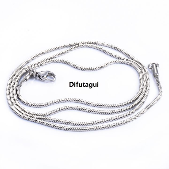 Difutagui%200.9/1.2/1.5/2/2.4mm%20Stainless%20Steel%20Square%20Snake%20Chain%20Special%20Necklace%20Silver%20Color%20For%20Men%20Women's%20Fashion%20Jewelry%20-%20Image%203