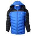 Two-Tone Silicon Down Jacket- Blue/Black. 