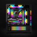 F300 Chassis Light Bar 3PINx2+4PIN 5V ARGB Desktop Computer Chassis Ambient Light Decorative LED Light Strip. 