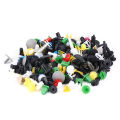 100pcs/set Universal Mixed Car Various Plastic Rivet Fastener Door Push Pin Auto. 
