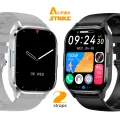 Alewa Strike Amoled Smart Watch 2.01" Large Display | Bluetooth Calling | IP67 WaterProof | Metal Body | Extra Strap | G-Sensor. 
