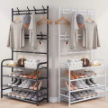 Shoe Rock Multifunctional Shoe Rack Organizer Simple Floor Coat Rack Shoe Hat Rack 4 Layer. 