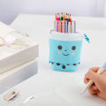 Standing Pencil Case Cute Telescopic Pen Holder Kawaii Stationery Pouch for Students Women Teens Girls Boys (PURPLE). 