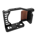 Camera Cage A7C Camera with Wooden Handle Protection Frame Housing Cage Handle. 