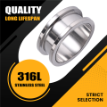 Kqueebee 1 Pair Screw Fit Stainless Steel Ear Plugs Rings Flesh Tunnels Piercing Jewelry Steel Color, 22mm. 