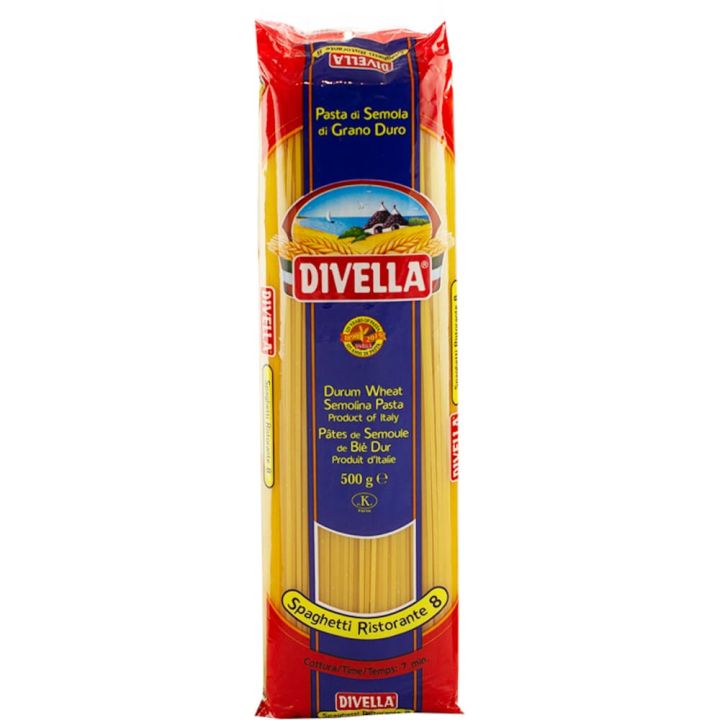 Divella Spaghetti Risorante 8 500g [ Durum Wheat | Semolina Pasta | Macaroni Product | Product of Italy ]
