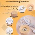 3D Galaxy Crystal Ball lamp Night Light With Wooden Base Moon, Saturn, Galaxy. 