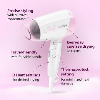 Philips%20Hair%20Dryer%20HP8120/00%20%7C%201200%20Watts%20%7C3%20Heat%20and%20Speed%20Settings%20with%20Cool%20Shot%20%7CQuick%20Gentle%20Drying%20with%20Thermoprotect%20Care%20,%20Pink%20-%20Image%202