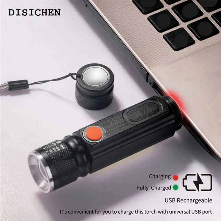 DISICHEN%20Fashion%20High%20Power%20Led%20Flashlights%20Camping%20Rechargeable%20Flashlight%20Portable%20COB%20Outdoor%20Zoom%20Fishing%20Lighting%20Lights%20Strong%20Light%20-%20Image%204