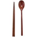 JAERBEE Handmade Jujube Tree Wooden Korean Dinnerware Combinations Utensil,5 Set of Spoons and Chopsticks. 