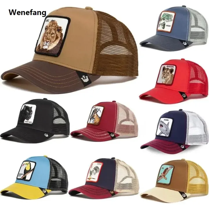 Wenefang%20American%20Style%20Summer%20Animal%20Baseball%20Cap%20For%20Women%20Men%20Sun%20Protection%20New%20style%20Mesh%20Embroidery%20Truck%20Driver%20Black%20Panther%20Wolf%20Hat%20-%20Image%204