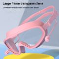 Glasses beach girl boy swimming earplug frame kids big swimming goggles with kids anti fog glasses pool. 