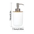 Modern Refillable Bamboo Soap Dispenser Hand Press Type Empty Liquid Soap Container Plastic Pump Portable Bath Lotion Pump Jar Home. 