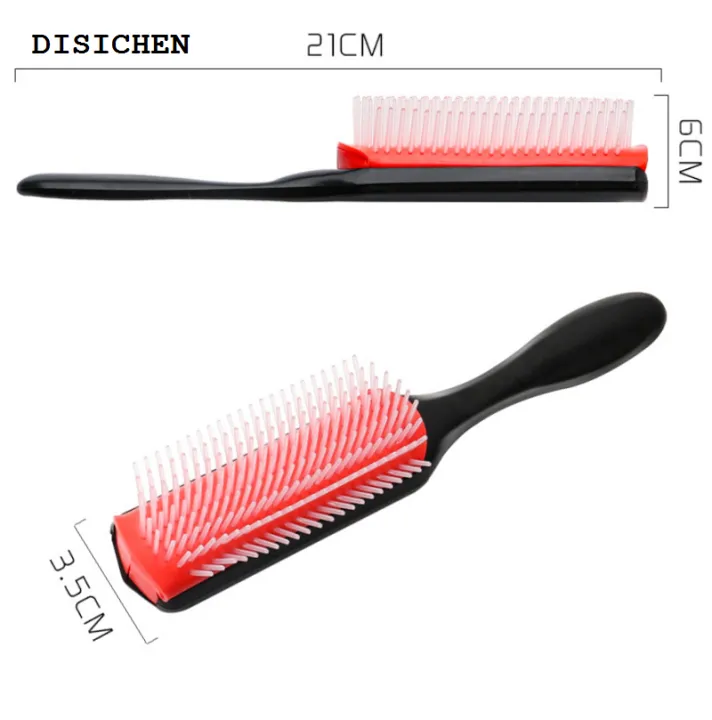 DISICHEN%202025%20New%204%20Color%209-Rows%20Denman%20Brush%20Women%20Detangling%20Styling%20Hairbrush%20Scalp%20Massager%20Salon%20Hairdressing%20Straight%20Curly%20Wet%204c%20Hair%20Comb%20-%20Image%203