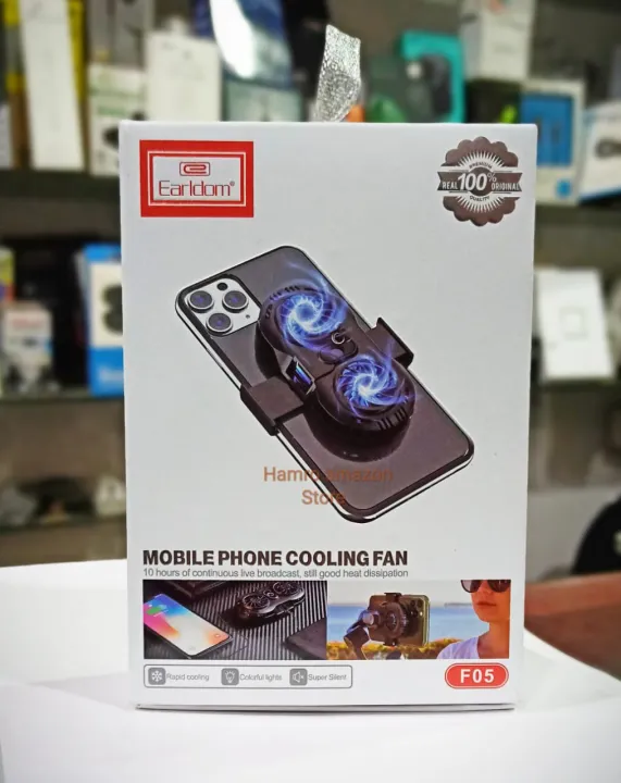 Earldom ET-F05 Dual Fan Mobile Phone Radiator Gaming Cooling Pad ...