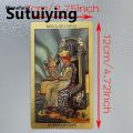 Wenefang Sutuiying Spanish Golden Foil in Box Tarot Deck Prophecy Cards Hot Selling for 2025 Beginners with 2-Languages Guidebook 12x7cm Toro Taro. 