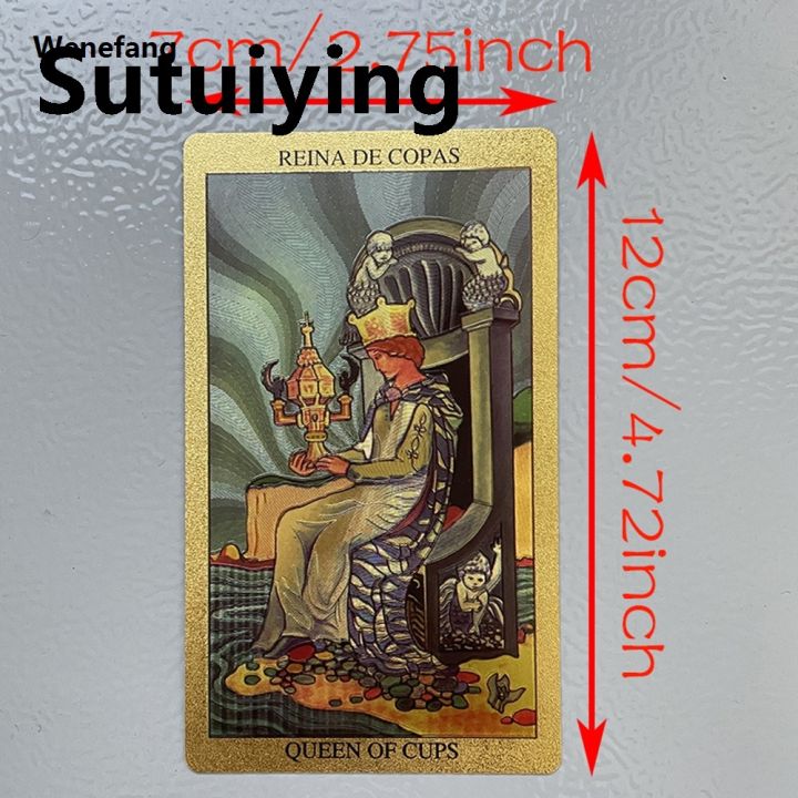 Wenefang%20Sutuiying%20Spanish%20Golden%20Foil%20in%20Box%20Tarot%20Deck%20Prophecy%20Cards%20Hot%20Selling%20for%202025%20Beginners%20with%202-Languages%20Guidebook%2012x7cm%20Toro%20Taro%20-%20Image%202